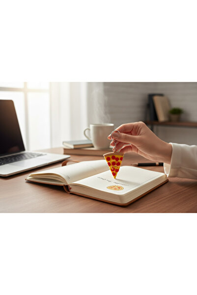 Dekor 🍕   سلسلة مفاتيح على شكل شريحة بيتزا - تصميم ممتع ولذيذ