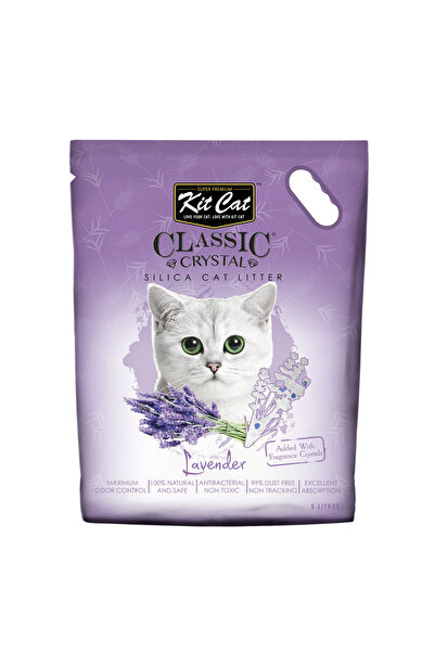 Kit Cat رمل القطط الكريستالي الكلاسيكي - برائحة الخزامى (5 لترات)