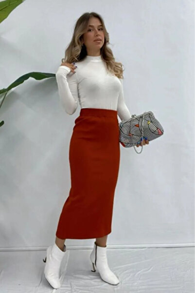 OEM High-waisted knitted pencil skirt - L(40)