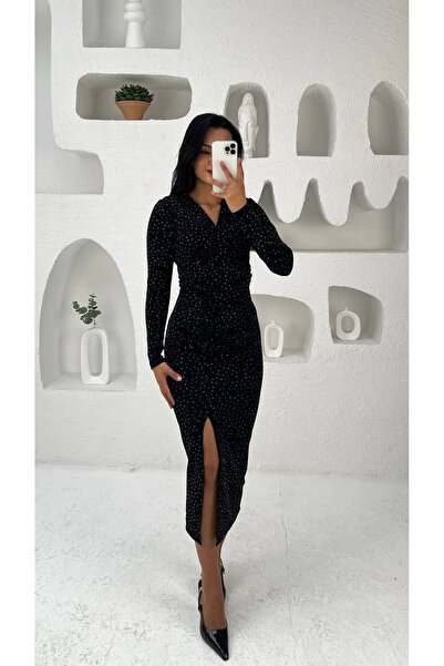 MY GRS Stone Buzy Yandan Draped Dress