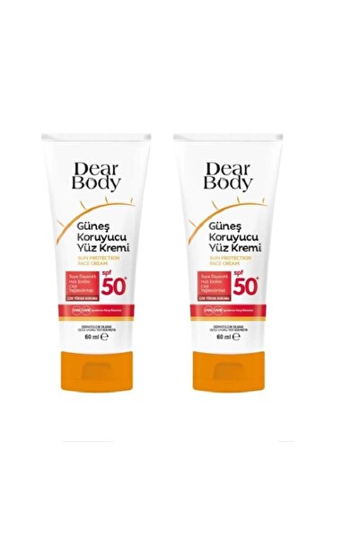 dear body Güneş Koruyucu Yüz Kremi Spf50 60 Ml x 2 Adet