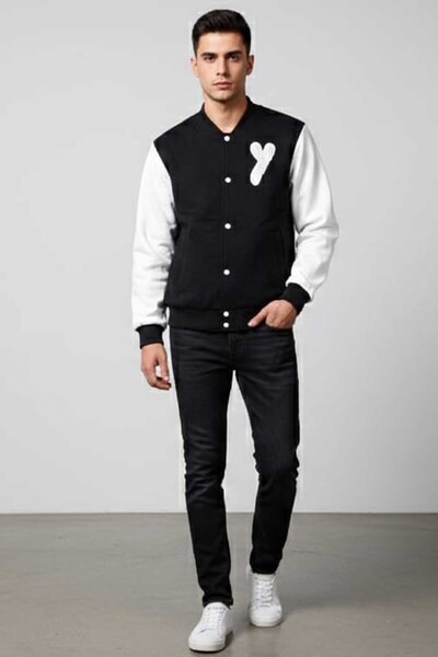 Swana Men's Y Model College Jacket 3 Thread Thick Winter