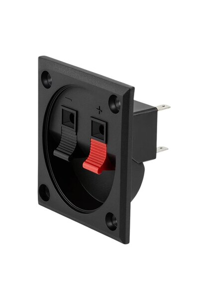 Powermaster IC-249A İkili Kare Hoparlör Terminali Soketi Yaylı Tip 2'li 55x55mm