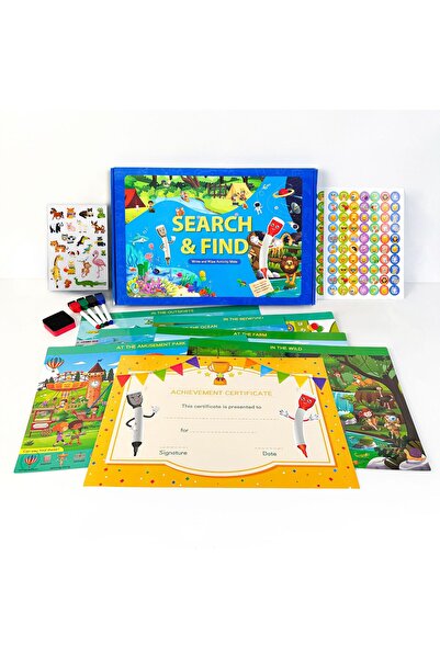 Generic Preschool Search & Find Book, 12-Theme Learning Activities Gift for A...