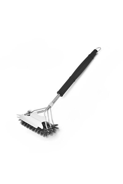 Bukela فرشاة تنظيف الشواء - فرشاة تنظيف ثلاثية الصفوف مع ملعقة مسطحة