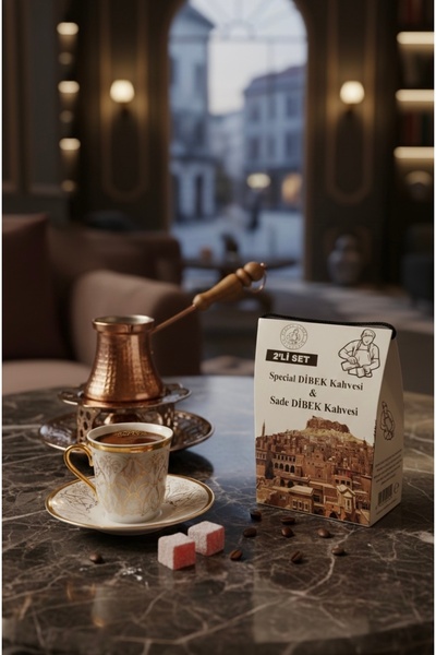 MİDYAT KAHVE DÜNYASI 2li set çanta SPECİAL DİBEK KAHVESİ 200gr & SADE DİBEK K...