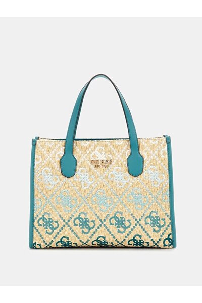 Guess حقيبة يد منقوشة بحروف سيلفانا