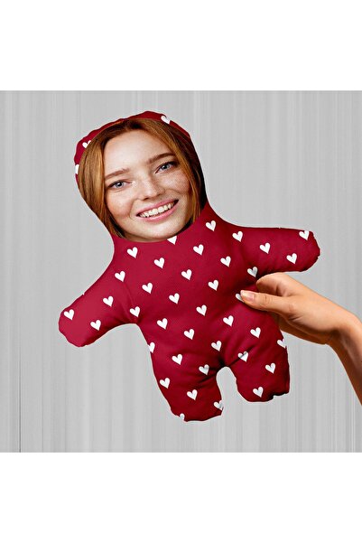 Motto Gift Sevgiliye Özel Fotoğraflı Canım Aşkım Peluş Oyuncak - 25cm - Kırmı...