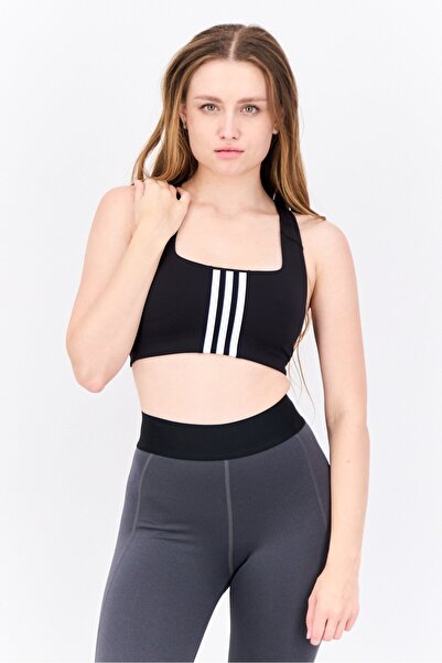adidas Women Brand Logo Sports Bra, Black