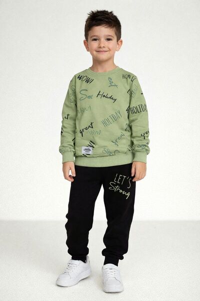 nazarbebe Set hanorac și pantaloni de trening pentru băieți cu imprimeu 7-10 ani