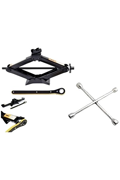 STEEP Araba Kaldırma Krikosu Akordiyon Tip Makas Cırcır Kollu 1.5 Ton Bijon A...