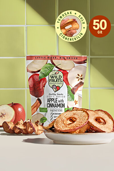WildFruits Premium Quality Kuru Meyve Tarçınlı Elma - Katkısız Şeker İlavesiz...