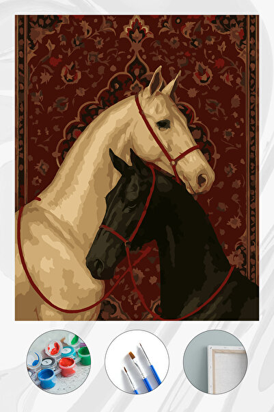 Parloran Sayılarla Boyama 40x50 cm Tuval Seti - Boyaları Ve Fırçaları Dahil -...