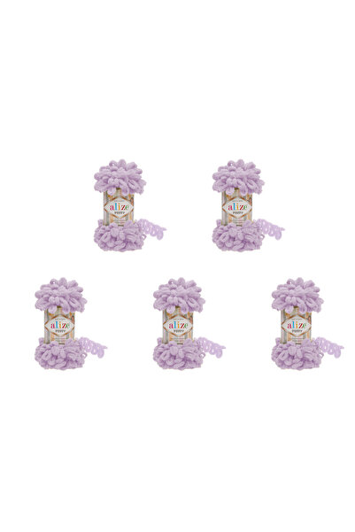 Alize 5 قطع من خيوط الصوف التركي المنتفخة المصنوعة من البوليستر الدقيق، مقاس ...