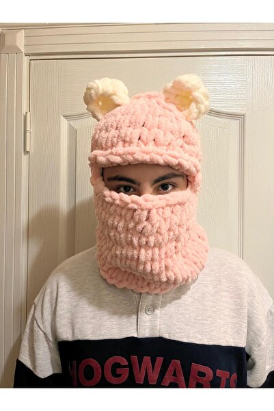 Dodemert Home Puffy Yavruağızı El Örmesi Wegh Kar Maskesi Bere Balaclava