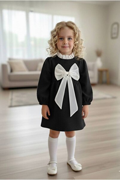 zahider Φόρεμα με φερμουάρ από ύφασμα Şanel με λευκό φιόγκο