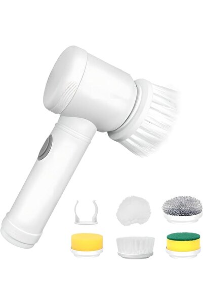 Arabest فرشاة تنظيف كهربائية لاسلكية مزودة بـ 5 رؤوس قابلة للتبديل، تصميم مقا...