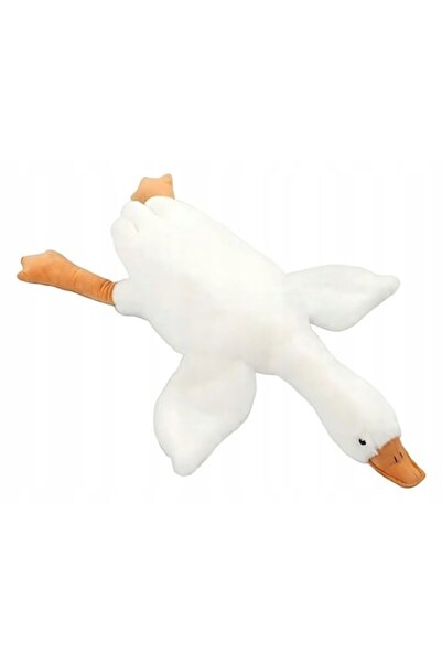 OEM Jucărie de pluș Rățușcă lungă, alb-portocaliu, 190x81x25cm, set jucărie-p...