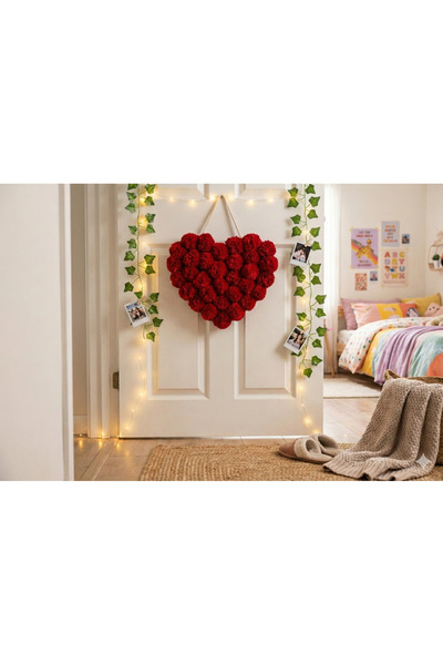 NGAHOME Handmade Heart Door Ornament – Valentine's Day Special 100% Cotton Th...