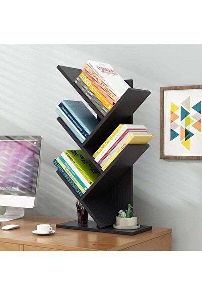 Arabest Book Tree Bookshelf, 5-Tier Wood Bookshelf Tree Bookcase for Displayi...