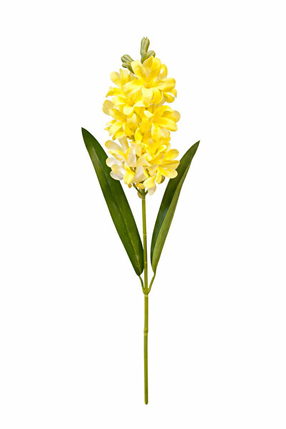 OEM Decorative artificial yellow hyacinth, 31 flowers and 9 buds, height 75 cm