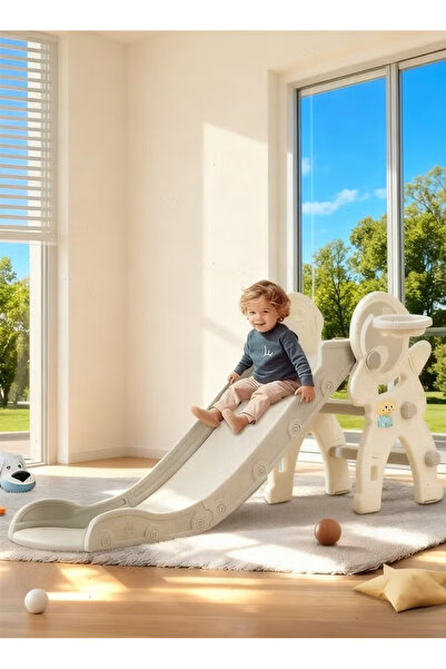 Yoawllty 2-in-1 Toddler Slide & Basketball Hoop - Sturdy Indoor Outdoor Climb...