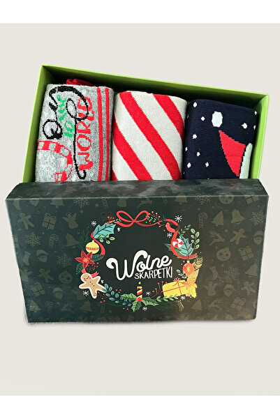 OEM Christmas Women's Socks Set, 3 pairs different designs I