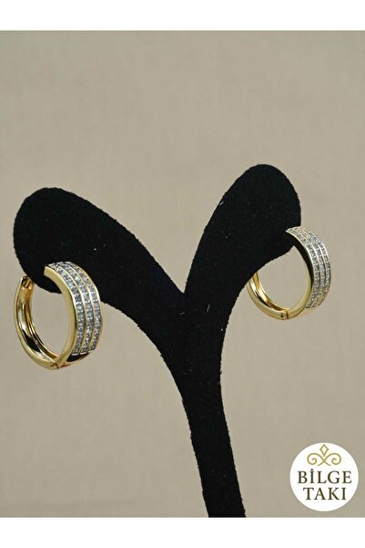 Bilge Takı Vip Zircon Stone Hoop Xuping Earrings, Stainless, Non-Tarnish