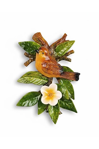 SUME Dekoratif Canlı Renk Dal Üstünde Kuş Duvar Dekoru Polyester Dekoratif Du...