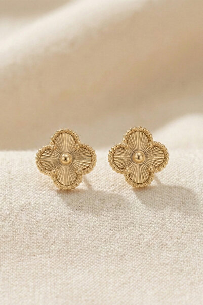 AURRARİ Altın Kaplama Çelik Cleef Küpe
