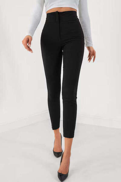 StreetWear Outlet Elegant Women's Pants with High Waist and Skinny Cut
