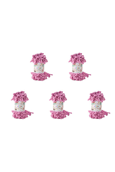 Alize 5 Pcs Puffy 98 Micropolyester Hand Knitting Turkish Yarn For Blanket