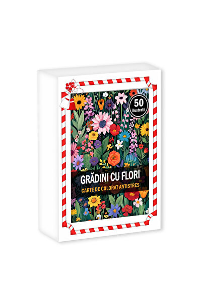 Legendary Gifts Martisor de colorat, format A6 in cutie, model: Gradini cu Flori