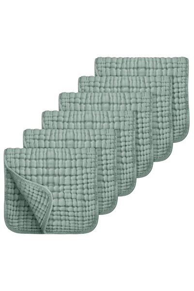 Arabest فوطة تجشؤ 50 × 25 سم، عبوة من 6 قطع، فائقة الامتصاص، للعاب الطفل وفضل...