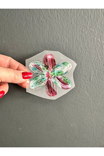 Gönülden Tasarım Iron-On Adhesive Colorful Flower Transfer Printing Arma 8X8 ...