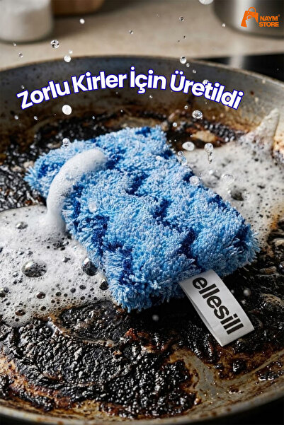 Naym Store Imported Ultrafiber Dish Sponge Scrub Pro Blue Color Sponge 12X7X3...