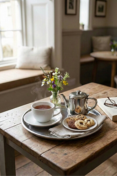 Steel & More Pure 304 Stainless Steel Round Serving Tray 23 cm (Set of 6)