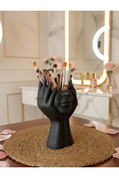 Filkorium3D Face Shaped Makeup Brush Holder 3D Decorative Desk Organizer - De...