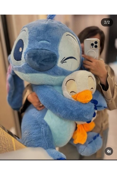 peluş Dev boy İthal Stitch Oyuncak Tüylü Ördekli