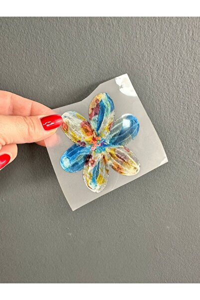 Gönülden Tasarım Iron-On Adhesive Colorful Flower Transfer Printing Arma 8X8 ...