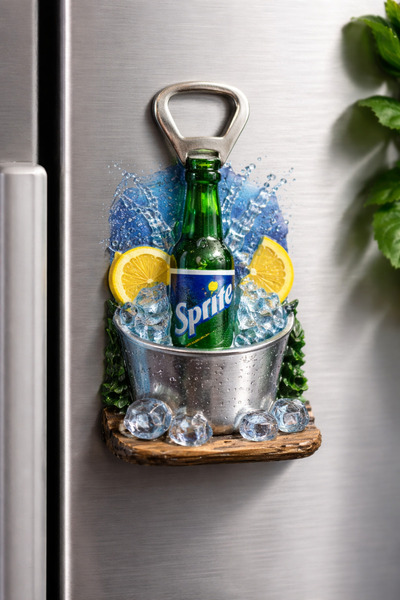 seymenbıçakçılık فتاحة زجاجات غازية مغناطيسية مكتوب عليها 'سبرايت' (قطعة واحدة)