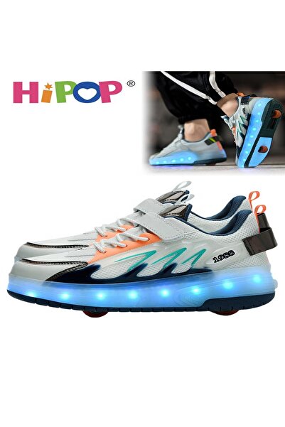 HIPOP Unisex Kids Roller Skates Shoes with USB Charging Lights,Fashional Girl...