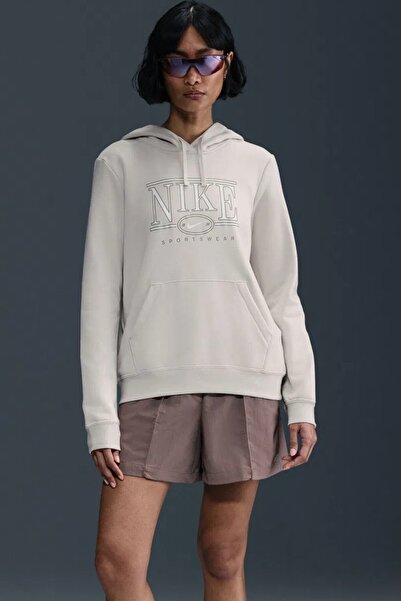 Nike Club Fleece Gx Hoodie Women Sweatshirt Hooded Women's Sweater Cream