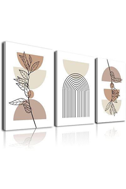 ALAYRA International Minimalist Boho Framed Canvas Wall Art Set of 3, Elegant...