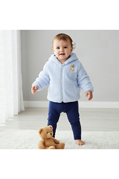 Juniors Bunny Applique Hooded Jacket with Zip Closure