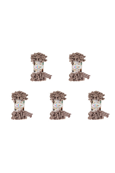 Alize 5 Pcs Puffy 530 Micropolyester Hand Knitting Turkish Yarn For Blanket