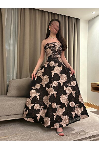 TOP BERLANTY Classic evening dress - luxurious jacquard "printed" pattern