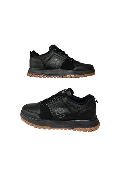 Dakırs Dakır's Black Lace-Up Orthopedic Sole Daily Stylish Walking Shoes