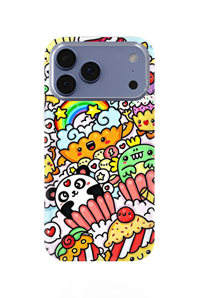 lelia حافظة هاتف شفافة متوافقة مع هاتف iPhone 17 Pro مطبوع |   المجموعة: سناك...