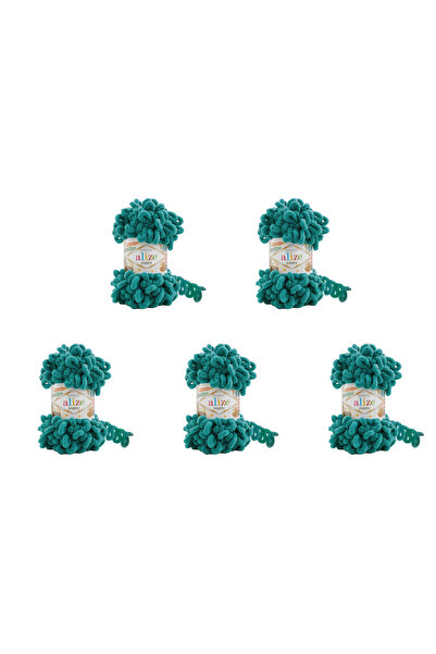 Alize 5 Pcs Puffy 847 Micropolyester Hand Knitting Turkish Yarn For Blanket